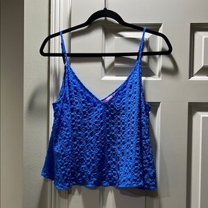 Lilly Pulitzer Blue Sleeveless Cropped Camisole